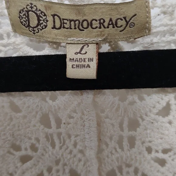 Sheer Ivory Crochet Tunic - Picture 3 of 5